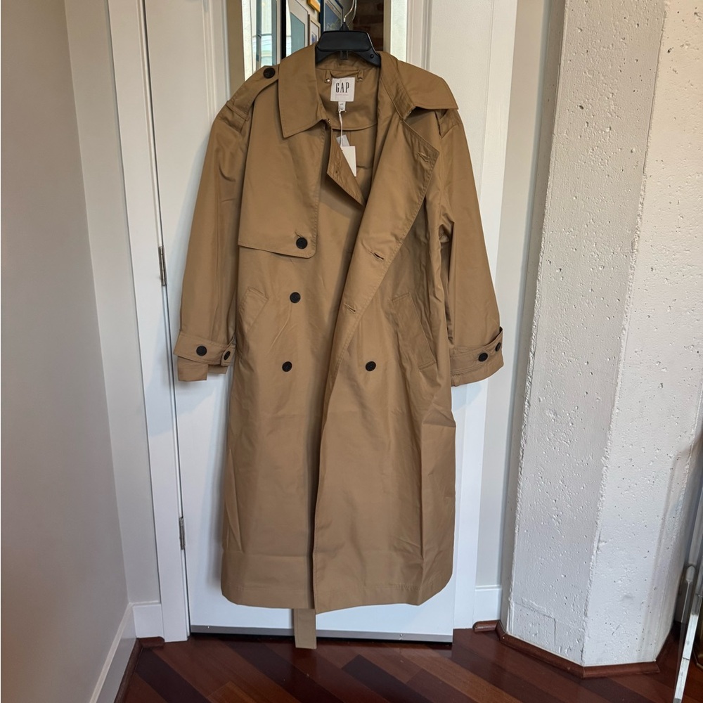 NWT GAP/Sandy Liang Tan Trench Coat, L/XL - Picture 3 of 4